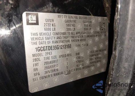 2016 Chevrolet Colorado Z71 from USA, damaged, VIN 1GCGTDE35G1213160